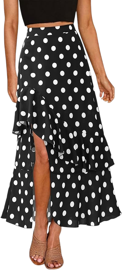 BTFBM boho floral maxi beach skirt